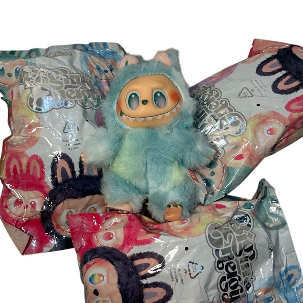Fluffy Blue Monster Plush Toy